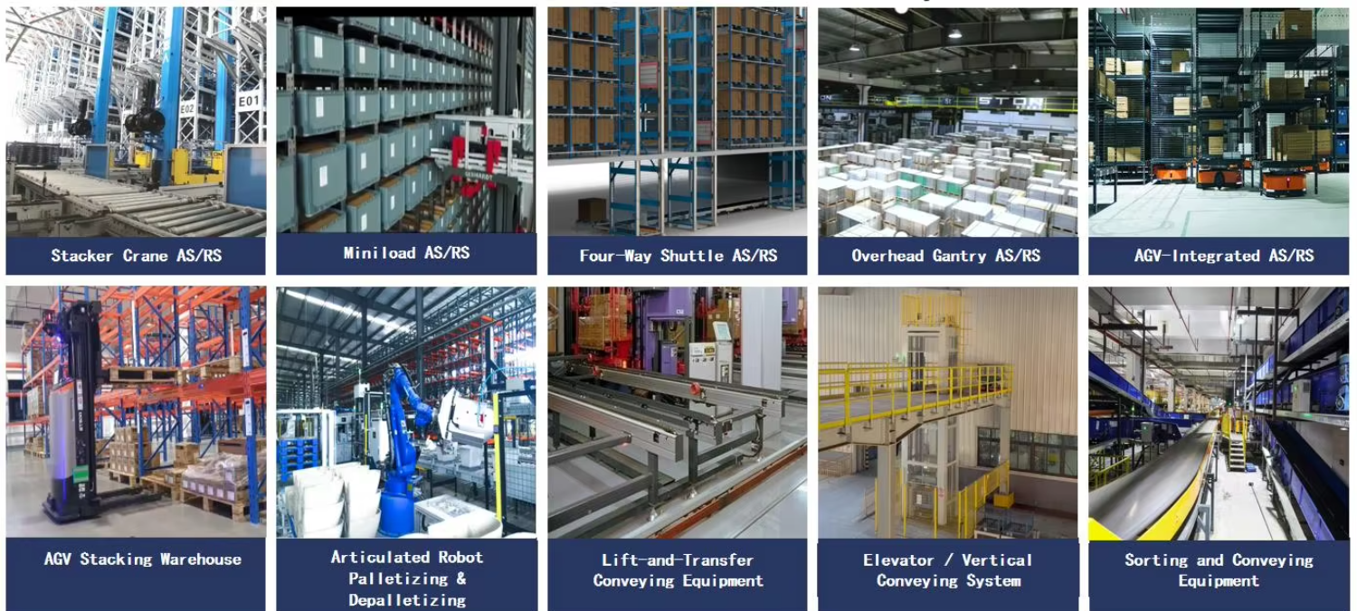 Steel Rack for Various Intelligent Warehouse Multiple Pallets Connects to Production Lines Lifting Equipment Steel Storage Rack