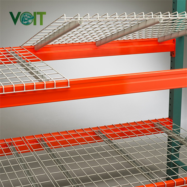 Galvanized Wire Mesh Deck 2500lb 3 Channel Waterfall Step Ventilated Pallet Rack 24x46 Deckings