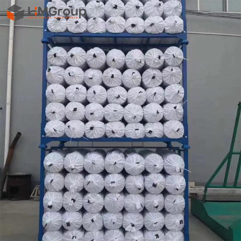 Customized Heavy Duty Warehouse Metal Stacking Portable Fabric Rolls Storage Post Pallet Racks