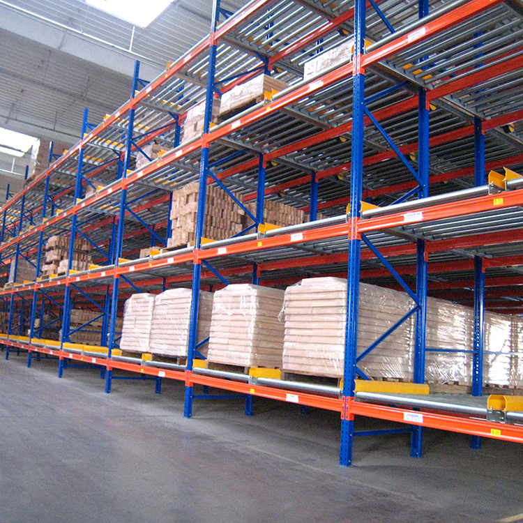 Q235 Steel 2000kg Capacity FIFO High Density Industrial Warehouse Storage Gravity Pallet Flow Rack System