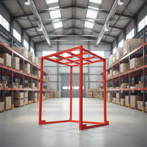 Collapsible Light Duty Steel 5-Layer Powder Coated Pallet Stacking Rack Industrial Nestainer for Warehouse Storage