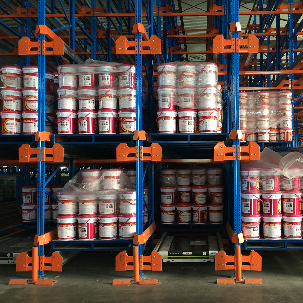 Smart Design High Density Heavy Duty 4 Way Pallet Shuttle Rack ASRS System Corrosion-Resistant Powder Coated Adjustable Layers