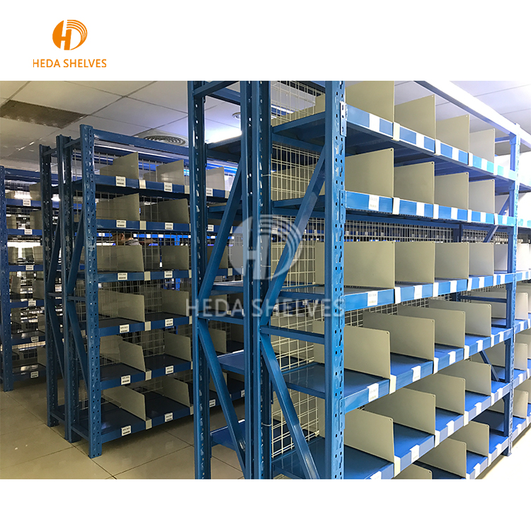 Metal Medium Duty Racking 4 Level Wide Span Shelving Units Boltless Warehouse Storage Rack System