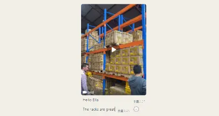 Warehouse pallet storage system final delivery inspection