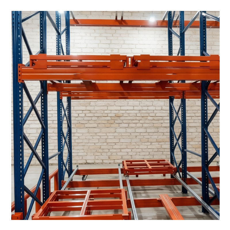 DJ High Density Storage Solution For Warehouse Storage Rack Push Back Rack Warehouse Racking Systems Push Back Pallet Racks