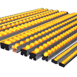 Gravity Flow Rail Roller Track PE ABS Wheel 200KG Load Carton Flow Rack FIFO Storage Sliding Shelf