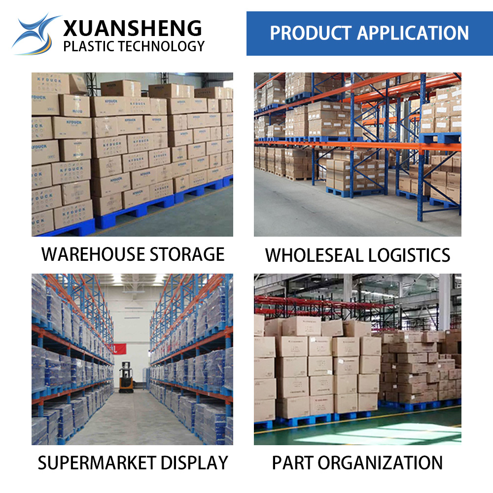 HDPE Grid Nine Foot Forklift-Compatible Pallet 1200*1000*140 MoistureProof Plastic Warehouse Stacking Platform Shelf Floor
