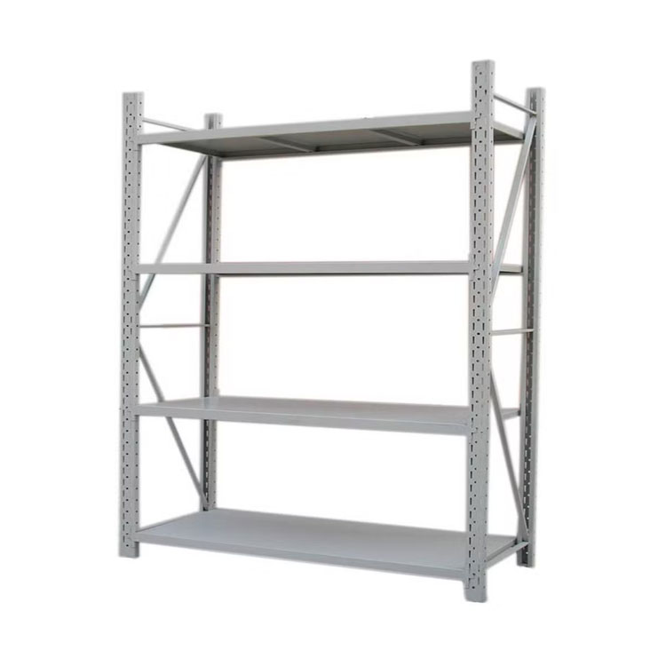 Industrial Boltless Light Duty Steel Shelving, Adjustable 4-Tier Warehouse Picking Rack System