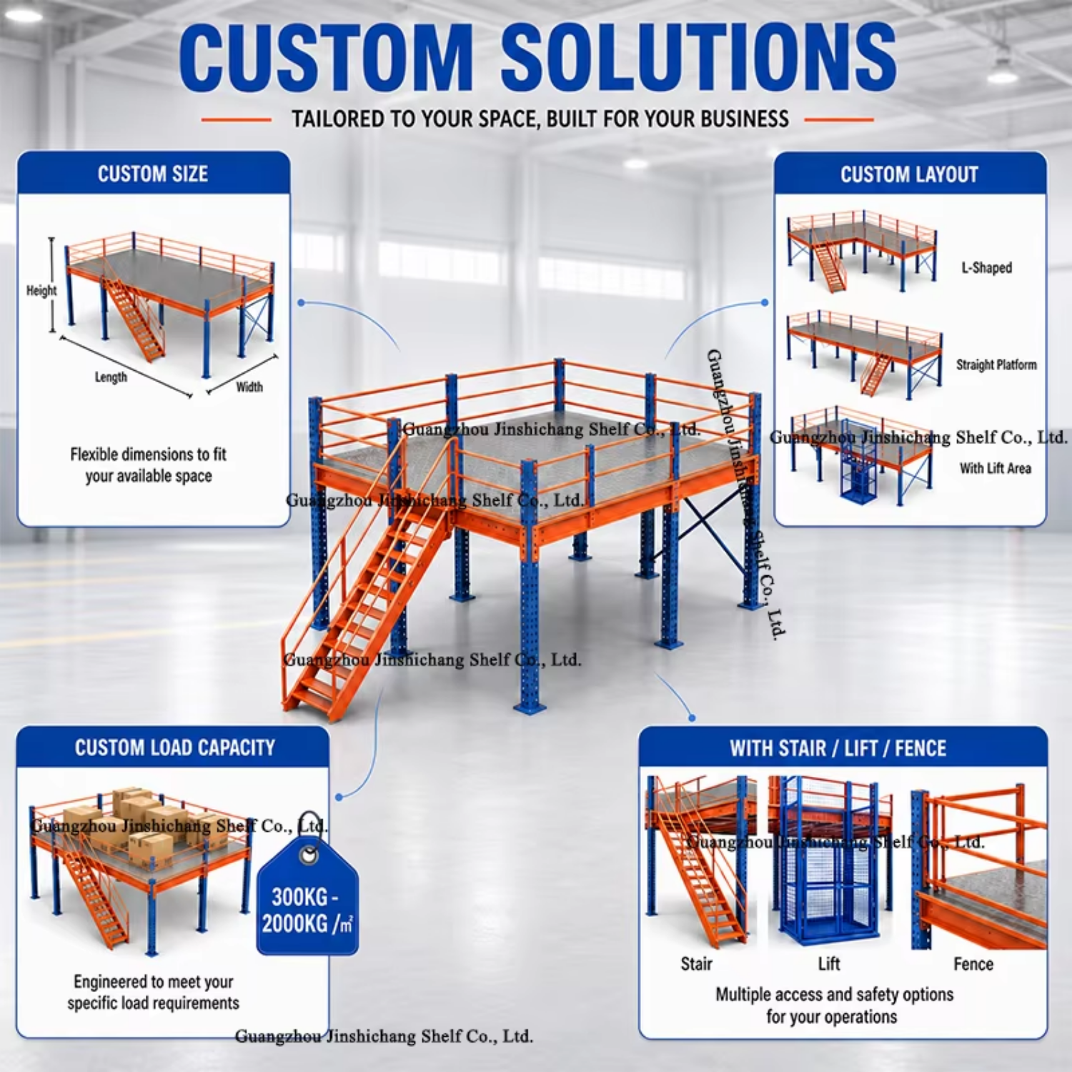 CE Certified Heavy Duty Mezzanine Loft Rack Multi Level Steel Structure Storage Platform