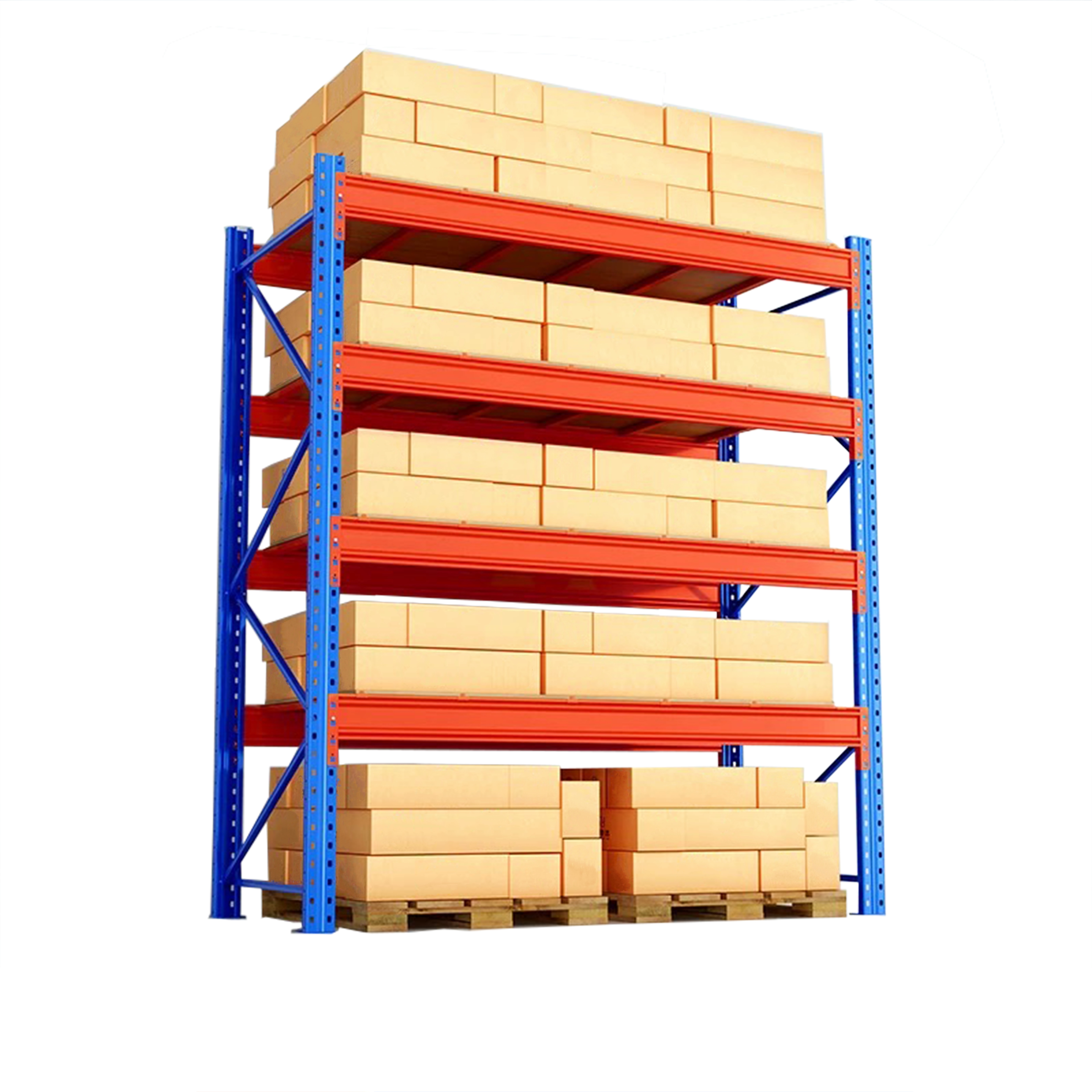 Heavy Duty 5 Steel Warehouse Rack Anti-rust Multi-functional Space-saving Narrow Aisle Racking Ensamblados Sin Tornillos for