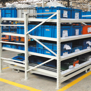 High Density Heavy Duty 5 Cold Rolled Steel Powder Coated Flow Rack