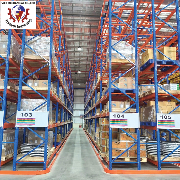 Shelving Rack High Bay Industrial Shelves Narrow Aisle Heavy Duty Metal Corrosion Protection VNA Racking System 24-Month