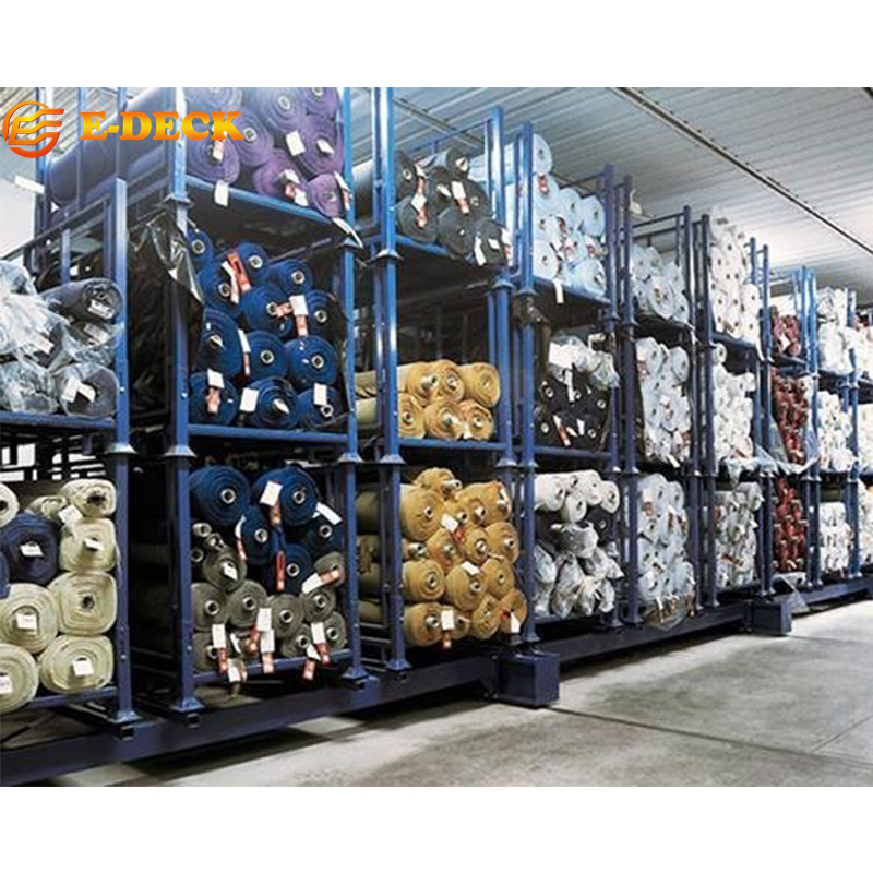 Heavy Duty Powder Coating Forklift Portable Stackable Steel Fabric Roll Pallet Racking