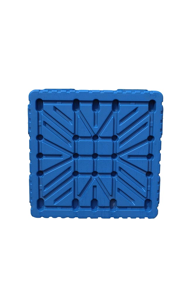 NEXARA High Quality 1210*1200*150mm One-Piece Blow Molding Euro Pallet Heavy Duty Warehouse Storage Pallet Rack Solution