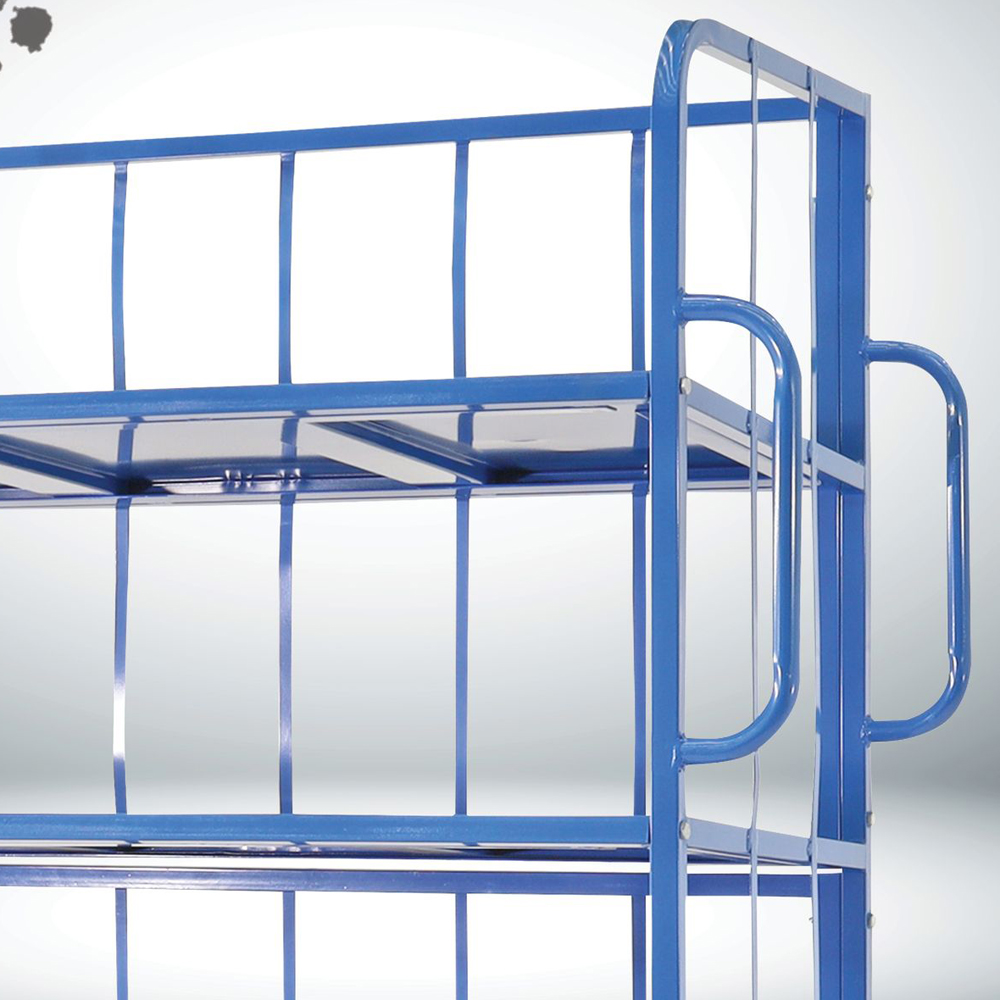4 Layer Cuntomizable Heavy Duty Metal Shelf Trolley Warehouse Order Picking Storage Rack Material Handling Cart