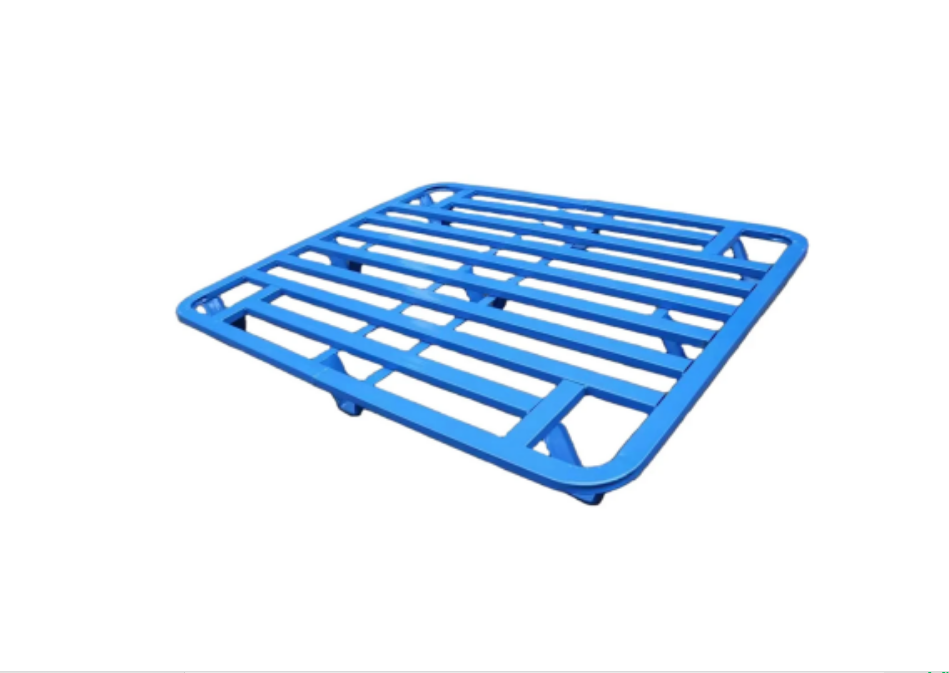 Heavy-Duty Single-Faced Steel Metal Euro Pallet Racking System Durable 4-Way Steel Pallet Warehouse Storage Solution