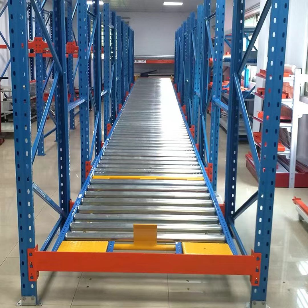 Heavy Duty Steel Roller Dynamic FIFO Gravity Racking System 1000kg Capacity Powder Coated for Certified Collapsible ODM Storage