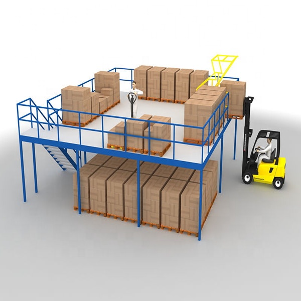 Stable Steel Structure Mezzanine Floor Of Heavy Duty Metal Pallet For Warehouse Storage Goods