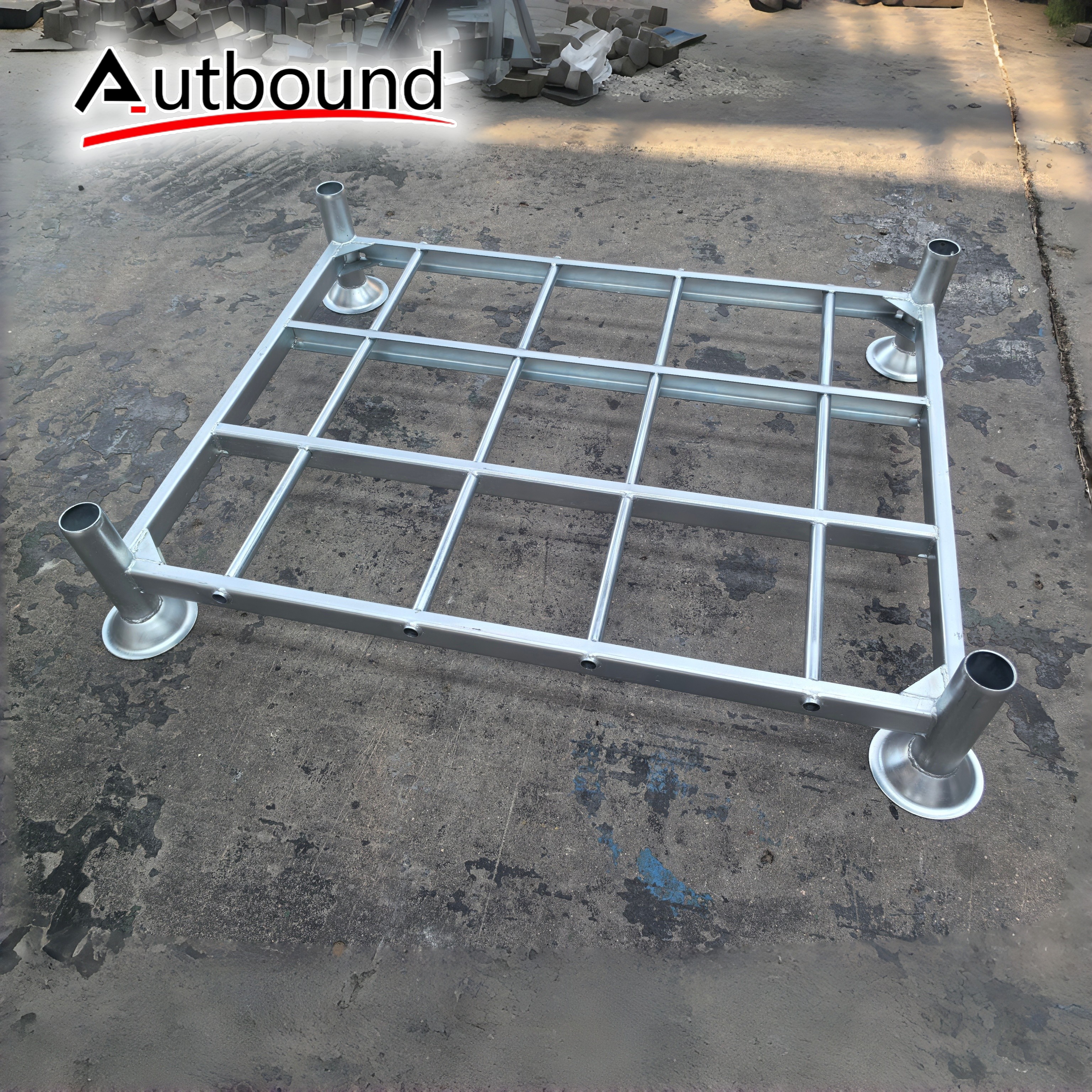 Heavy Duty Q235 Steel Post Pallet - Stackable Storage Racks With Shelf For Warehouse Logistics &amp; Cargo Handling