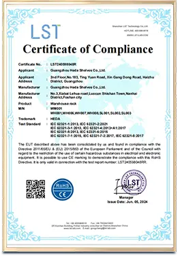 RoHS Environmental Compliance Certificate
