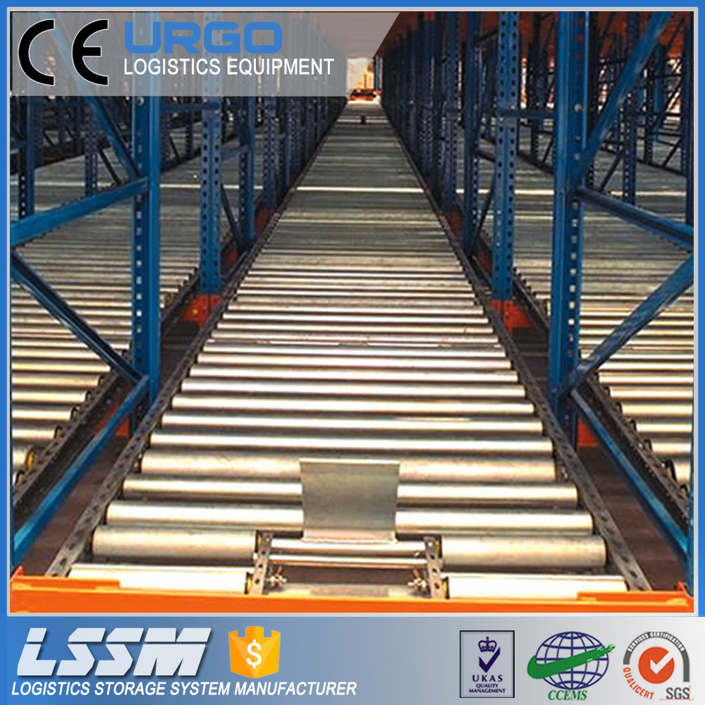 Warehouse High Density Gravity Roller Pallet Flow Racking