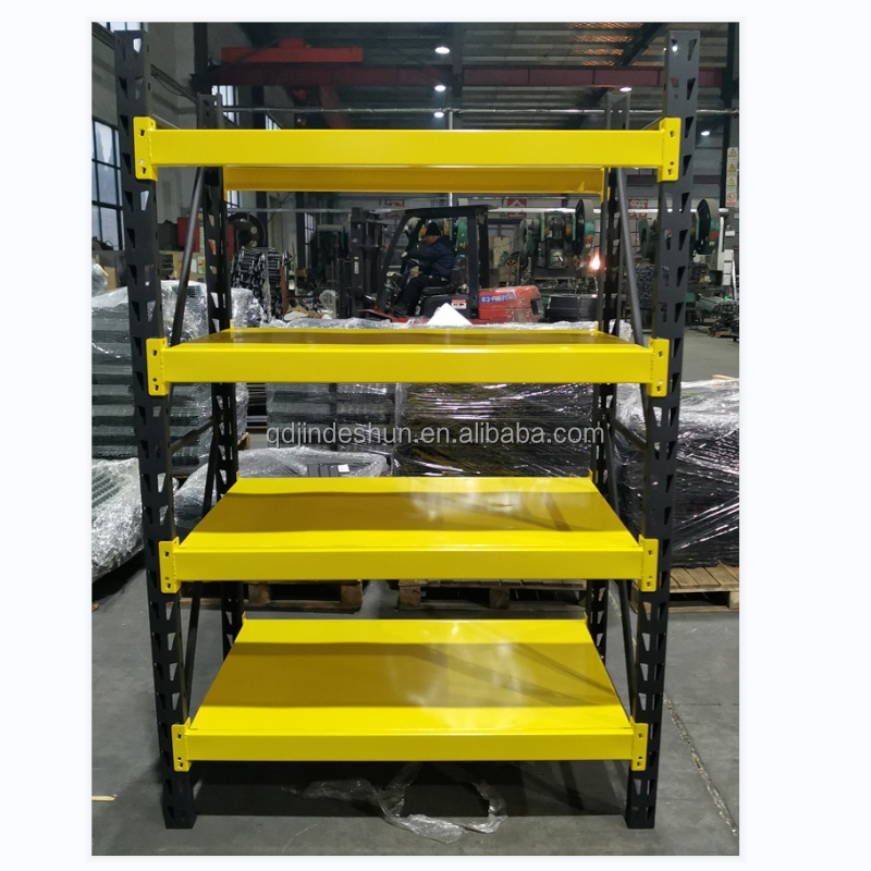 Industrial 4-Layer Adjustable Metal Shelf Racks Medium Duty Warehouse Storage Rack Stacking Shelves for Warehouse