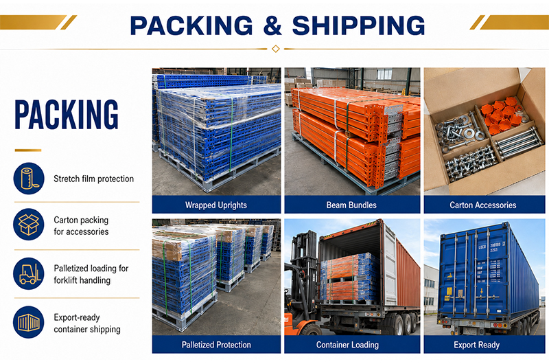 Warehouse Storage Rack System Q235B Steel Heavy Duty Selective Pallet Racking System Industrial Racks Customized Solutions