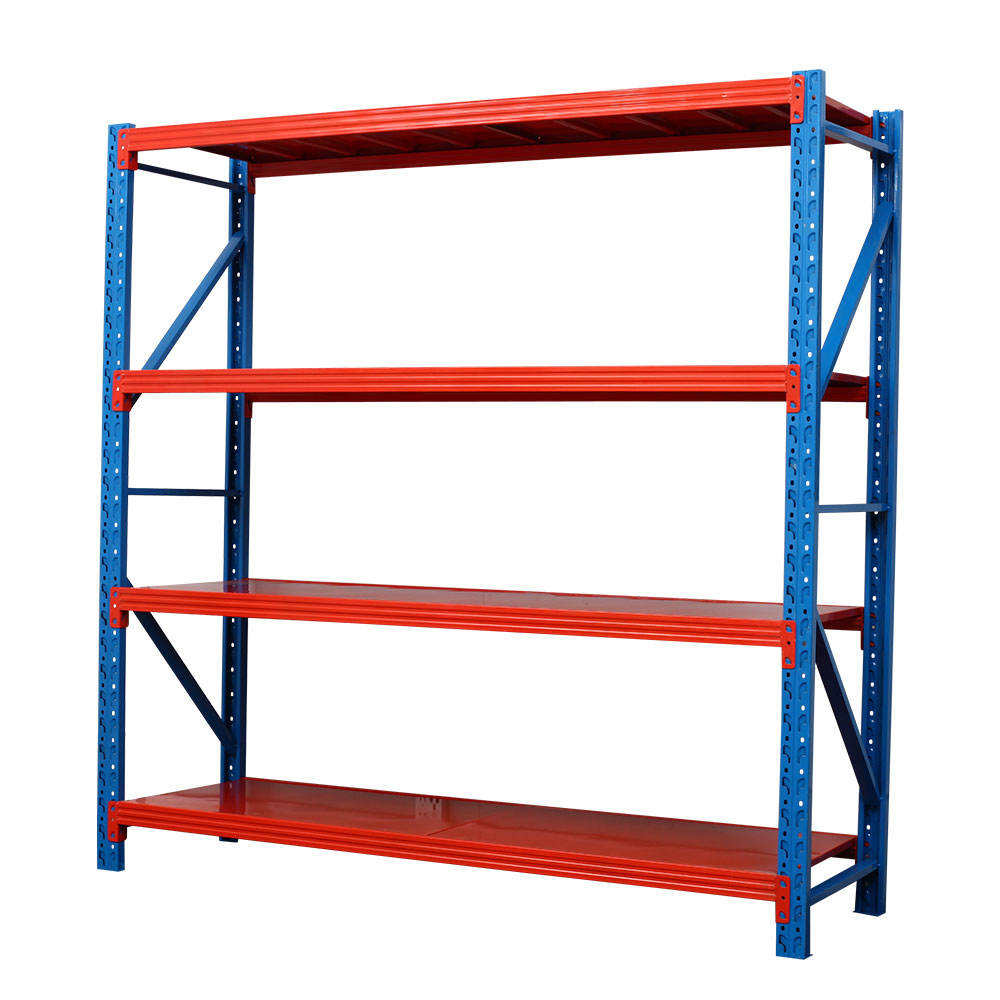 Warehouse Storage Racks 4-Layer Factory Long Span Industrial Steel Adjustable Durable Storage Shelves Racking