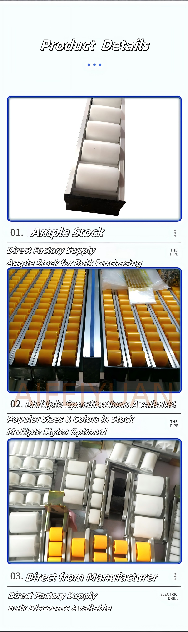 Industrial Conveyor Roller Sliding Track Application View 6