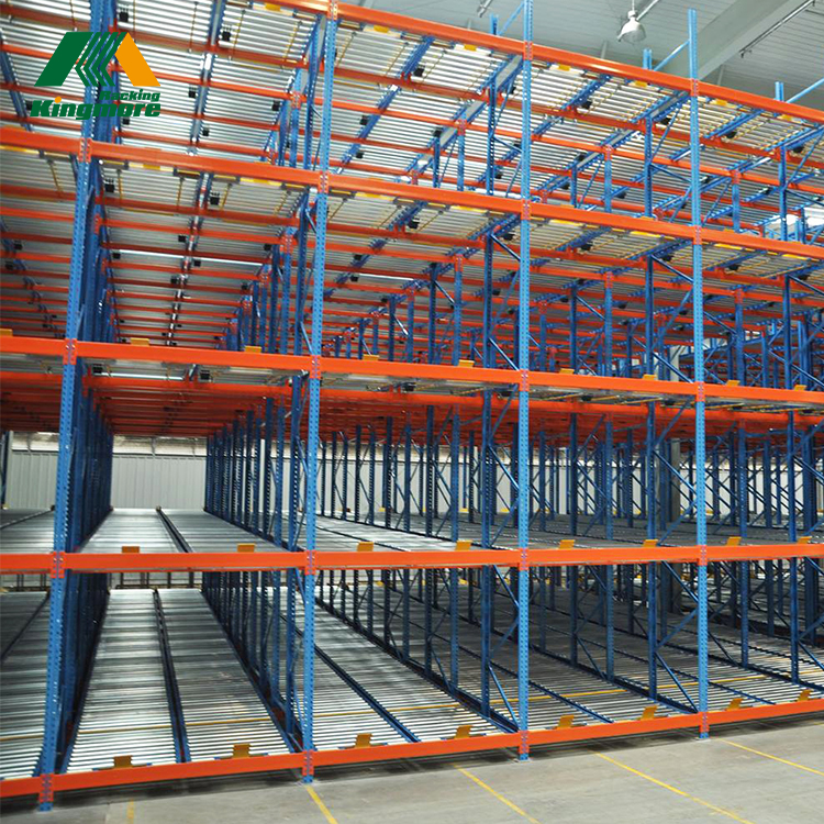 Automated Carton Flow Gravity Racking FIFO Steel Roller Warehouse Storage System Heavy Duty Pallet Live Rack