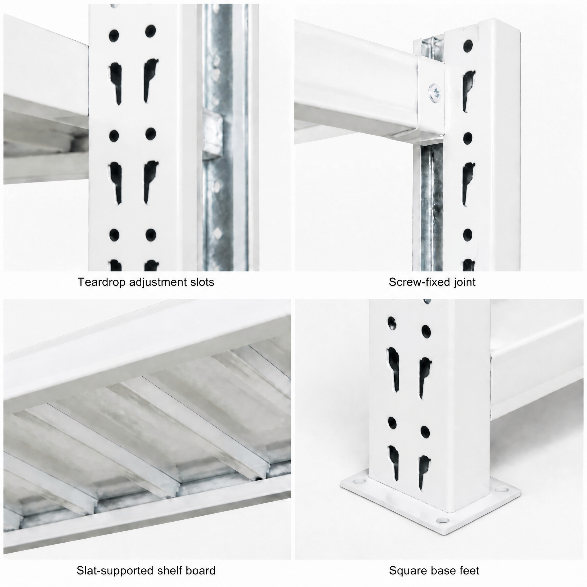 Heavy Duty Industrial Steel Shelving Rack Single Side Warehouse Storage Shelf 500kg Per Layer Adjustable Metal Racking System