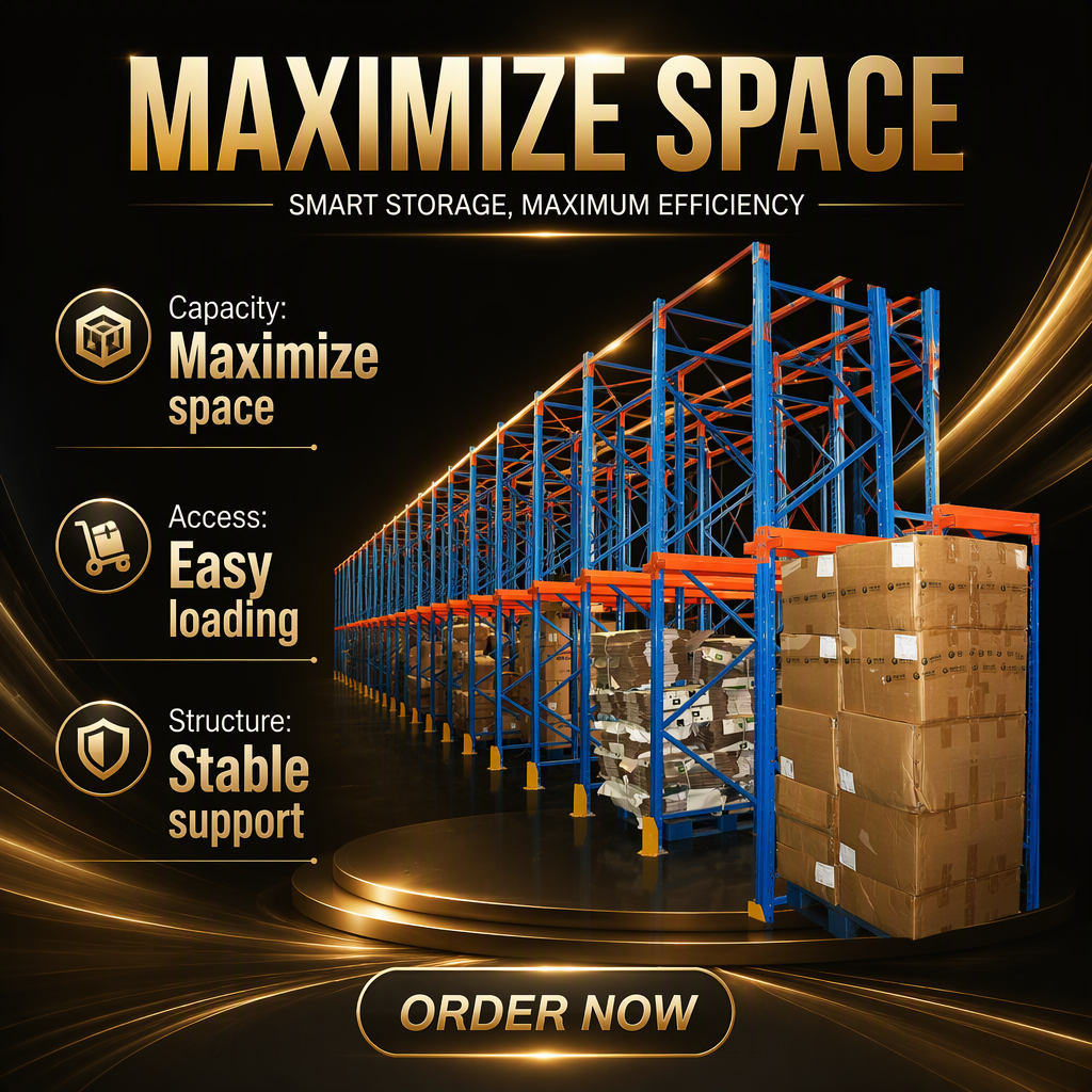 1000 kg Per Layer Heavy Duty Pallet Rack High Density Steel Storage System for Warehouse Cold Storage