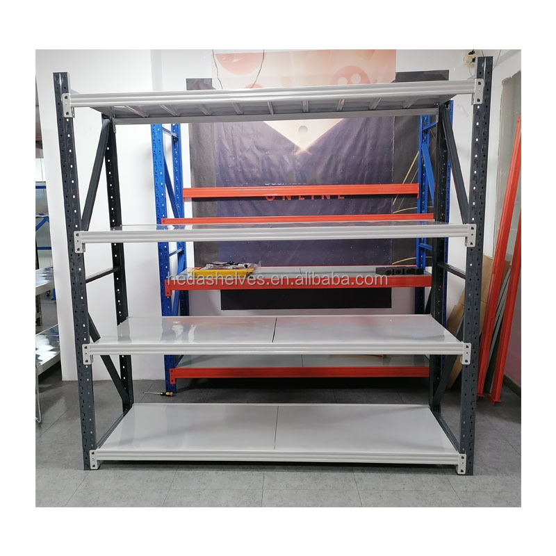 Heda Manufacturer Metal Storage Shelves Heavy Duty Adjustable Steel Garage Shelving Long Span Industrial Warehouse Racks