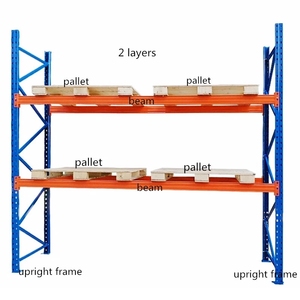 Blue and Orange Pallet Racking, metal Hanging Carpet Shelf Rack