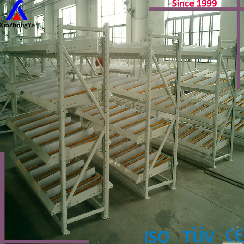 XZY High Quality Steel Carton Flow Rack System Industrial Heavy Duty Gravity Roller Racking 100kg-1000kg Capacity for Warehouse