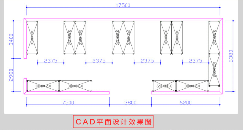 Store CAD Layout Blueprint