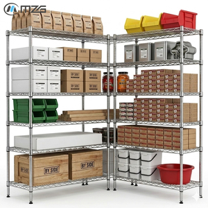 MZG Bulk Custom Commercial Kitchen Restaurant Multiple Layers Heavy Duty Metal Wire Shelving Rack Supplier China