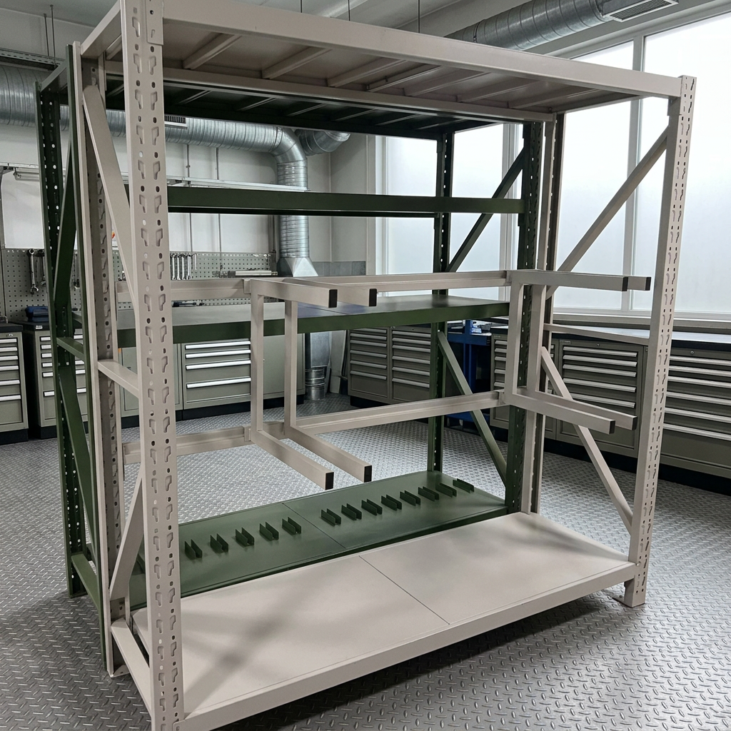 Guijie High Load Capacity 4-Layer Drive-Through Steel/Iron Warehouse Rack Powder Coated Finish Adjustable Durable Corrosion