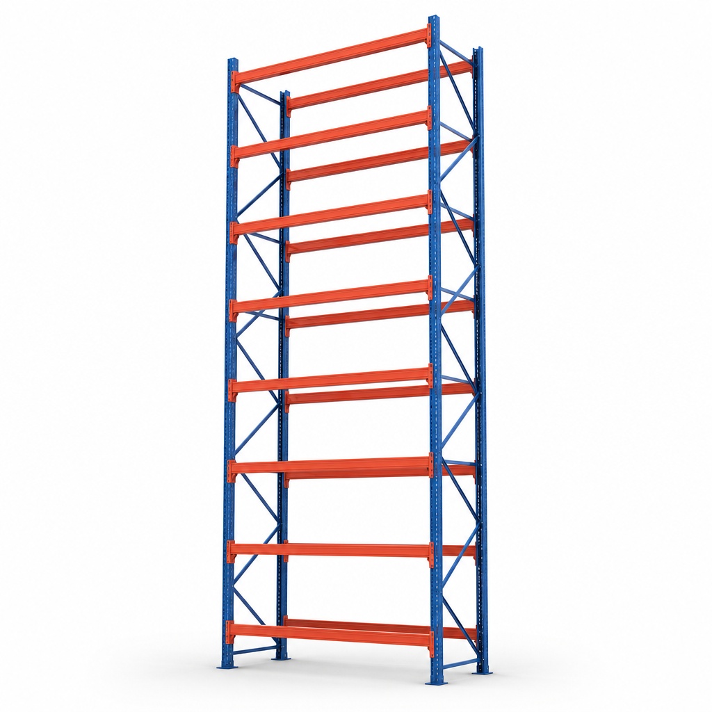 High Bay Pallet Rack System 3500kg Load 7 Levels H7800mm Adjustable 75mm Pitch Forklift Access Warehouse Racking