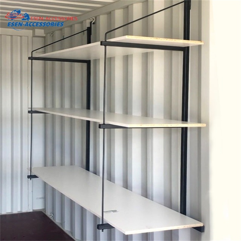 Shipping Container 3-Tier Shelving Brackets Heavy Duty Q235B Steel ISO9001 Certified Storage Rack For 20ft/40ft ISO Containers