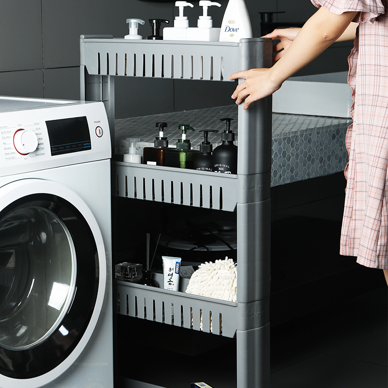 Slim Slide Out Storage Tower Rack Mesh Rolling Organization Serving Cart Shelf for Narrow Spaces Gap Storage Rack