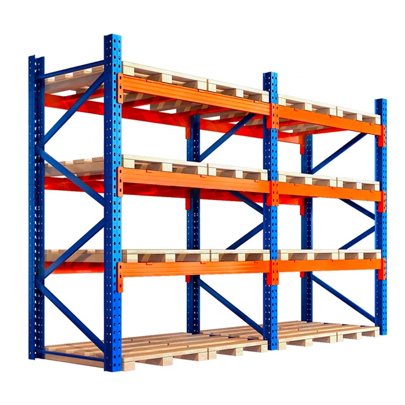 Industrial Heavy Duty Storage Shelves Systems Stacking Units Metal Rack Warehouse Steel Pallet Racking