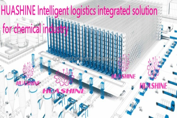 HUASHINE INTELLIGENT Warehouse Automatic Storage Racking ASRS System Chemical Nylon, Carbon Black Industry