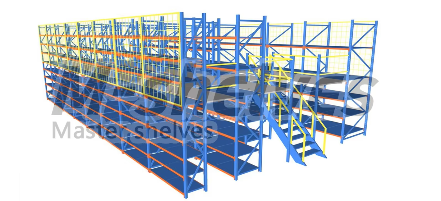 Heavy-duty Steel Shelving Shelf Platform & Mezzanine Rack Detachable Custom Modular Design Anti-Corrosion for Warehouse Storage