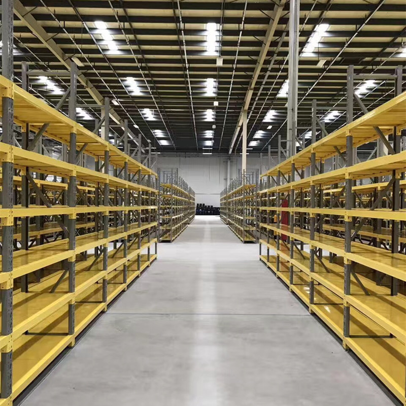 5-Layer Industrial Metal Storage Shelves Adjustable Warehouse Racking Long Span Factory Storage Racks Steel Material