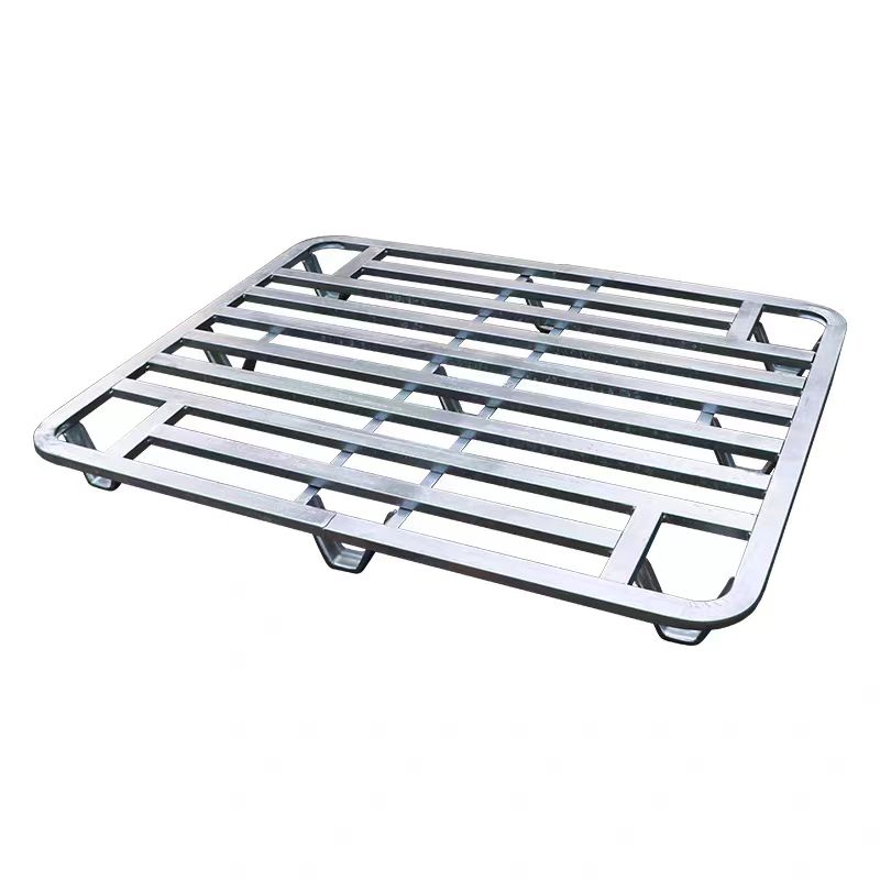 Heavy-Duty Single-Faced Steel Metal Euro Pallet Racking System Durable 4-Way Steel Pallet Warehouse Storage Solution