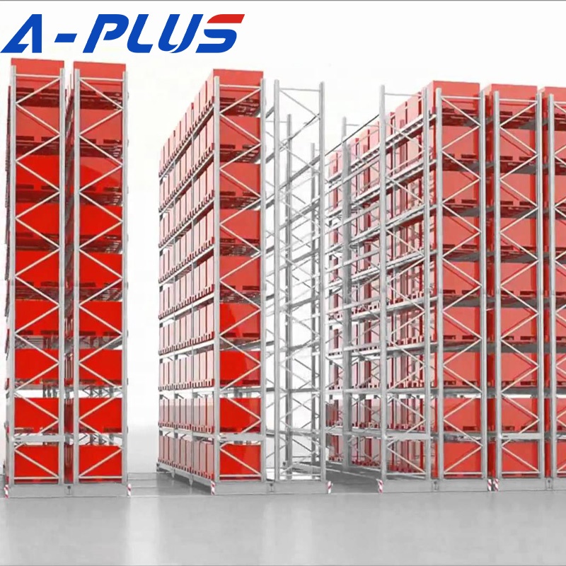 Motor Control Electrical Movable Heavy Duty Pallet Rack/electricity Mobile Racking System for Warehouse Pallet Storage