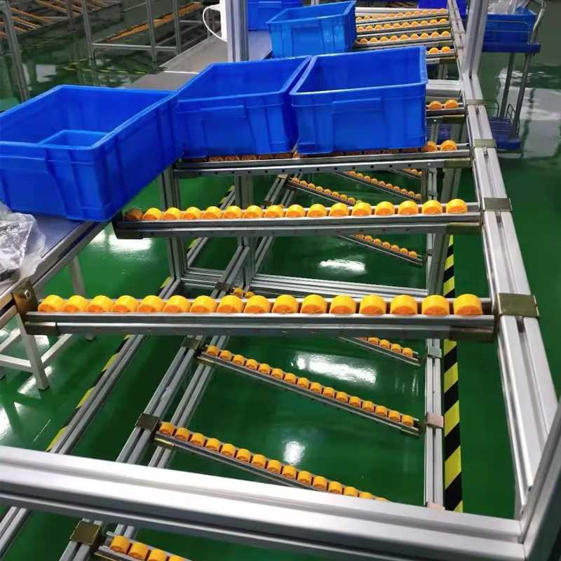 Industrial Storage Shelves Racks Large Load Capacity Rolling Rails Aluminium Sheet Strip Flow Rack Design Pallet Storage