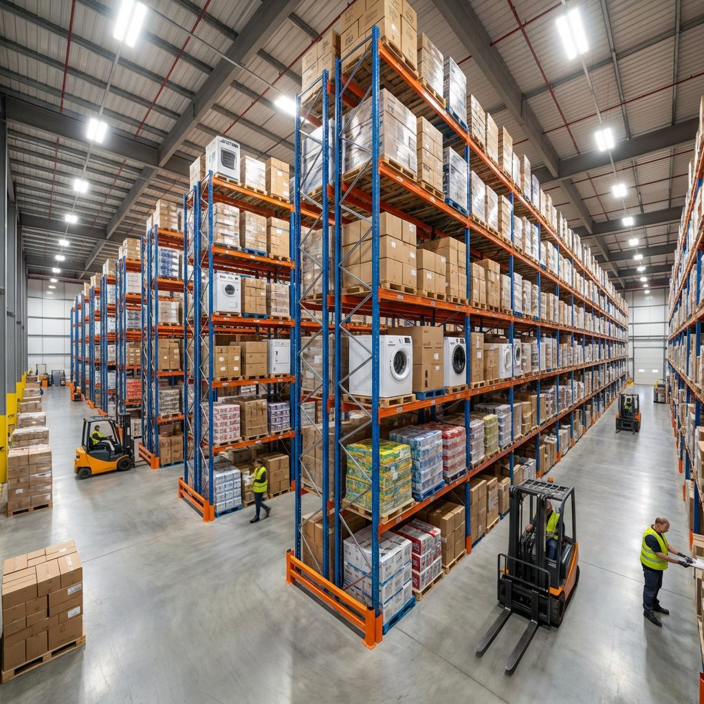 Narrow Aisle Pallet Racking System Heavy Duty Warehouse Storage Equipment