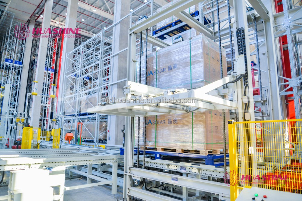 HUASHINE INTELLIGENT Warehouse Automatic Storage Racking ASRS System Chemical Nylon, Carbon Black Industry